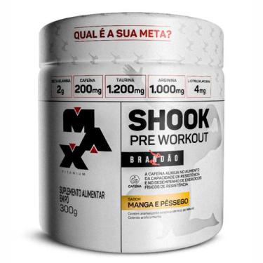 Imagem de Shook pre workout linha rafael brandão manga 300g - MAX TITANIUM