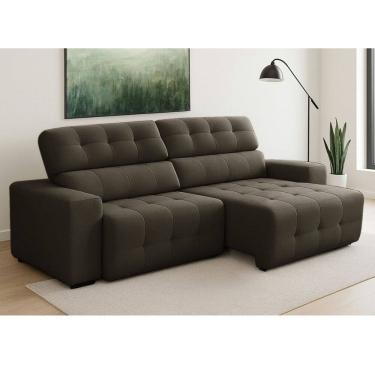 Imagem de Sofa 4 Lugares Retratil Reclinavel 250cm Veludo Atualle Ferguile