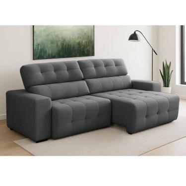 Imagem de Sofa 4 Lugares Retratil Reclinavel 250cm Veludo Atualle Ferguile
