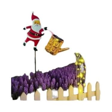 Imagem de Luminária Solar Papai Noel Para Jardim, Decoração Noturna Para Quintal