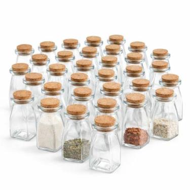 Imagem de 50 Potes Vidro 120ml Tampa Rolha Pote Decorativo Lembrancinha Festa Do