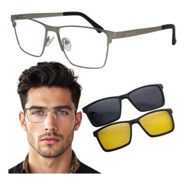 Imagem de Armação De Óculos Para Grau Clip On Solar E Noite Polarizado - Multicl