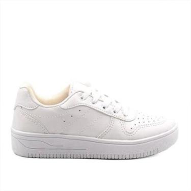 Imagem de Tênis Zatta Casual Cadarço Kelly Branco Branco 34-Feminino