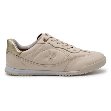 Imagem de Tênis Feminino Pegada Casual Confortável Leve - Creme-Feminino