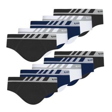 Imagem de Combo Com 10 Cueca Slip Lupo Microfibra Sem Costura 691 Nf, Sortido, G