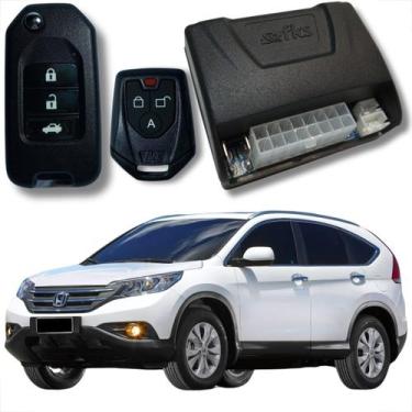Imagem de Alarme automotivo linha honda completo com chave canivete e bloqueador