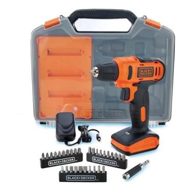 Imagem de Parafusadeira e Furadeira 10mm 12V BLACK+DECKER LD12SC Com 3, 12V