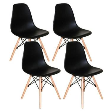 Imagem de Conjunto 4 Cadeiras Concha Sala Jantar Cozinha Eiffel Pé Palito elegan