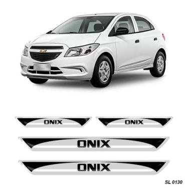 Imagem de Adesivo Kit Soleira Resinada Chevrolet Onix 2013 - 2018 - Resitank