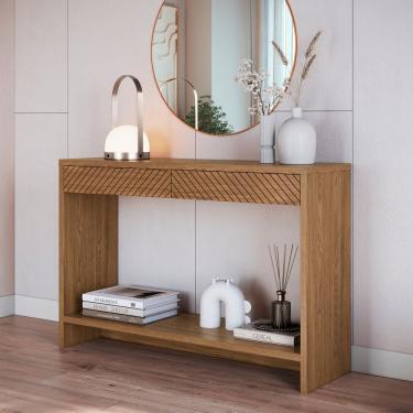 Imagem de Aparador Hall De Entrada Brisa 120cm C/ Gavetas Moderno Merk
