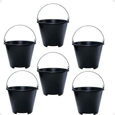 Imagem de Kit 6 Balde Especial para Transporte Plástico 12L Resistente - Arqplas