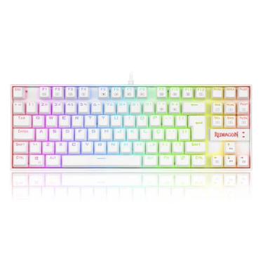 Imagem de Teclado Redragon Magnetico Kumara Pro K552w, RGB, Switch Red, Branco