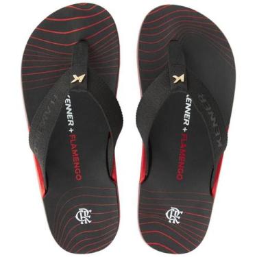 Imagem de Chinelo Kenner Flamengo Nk6 Pro Masculino - Preto e Vermelho, 36/37