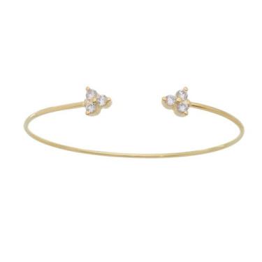 Imagem de Bracelete feminino folheado a ouro 18k 3 pontos de luz vivi piuka, Dou