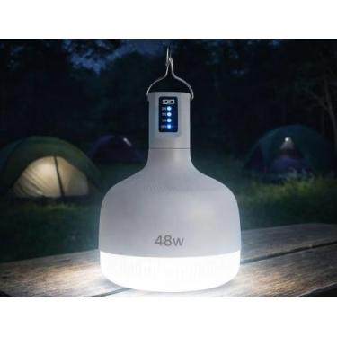 Imagem de Lampião LED Recarregável 48W Emergência USB Bivolt Lâmpada Portátil Ga