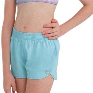Imagem de Shorts Praia Infantil Meninas She Cós Elástico Poliéster, Azul az00, 4