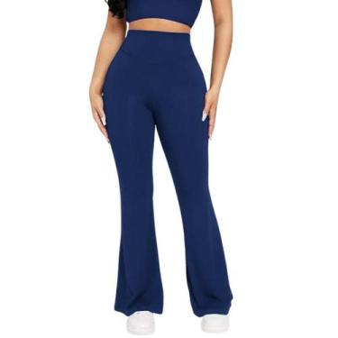 Imagem de Calça Flare Feminina Cintura Alta Boca de Sino Bailarina - LSA MODA, A