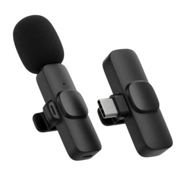 Imagem de Microfone de Lapela Usb-C sem Fio com Espuma Antivento e Receptor para Smartphone MDM