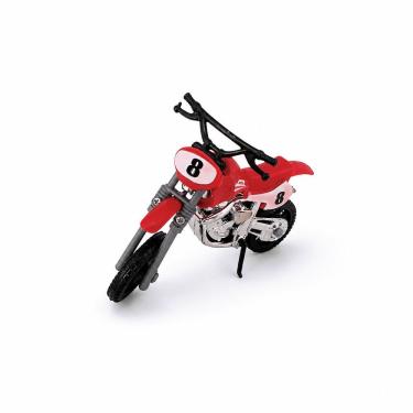 Imagem de Motocicleta de Brinquedo Mini Moto Motocross com Rodas Removíveis Vermelho Draik