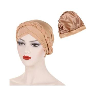 Imagem de Turbante Muçulmano Feminino Forrado Em Cetim, Touca Islâmica Interna P
