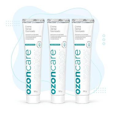 Imagem de Kit 3 Pasta Dental Natural Ozoncare Proteção Gengival 90g