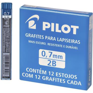 Imagem de Grafite para Lapiseira Pilot 0.7MM 2B 12 Tubos com 12 Minas Cada para Desenho Técnico