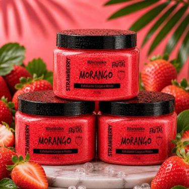 Imagem de Kit 3 Esfoliante Rosto e Corpo 300g Diversas Fragrancias Pele Macia e 