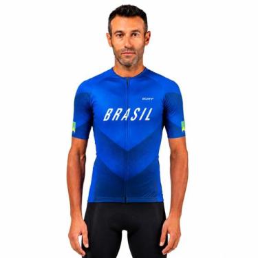 Imagem de Camisa ciclismo ERT New Elite Brasil 2.0 slim fit unissex Cor:AzulTama