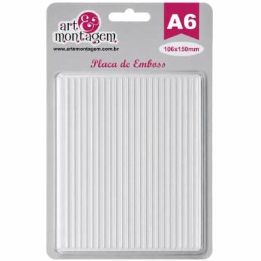 Imagem de Placa de Emboss Relevo A6 Listras  Art & Montagem - ART E MONTAGEM