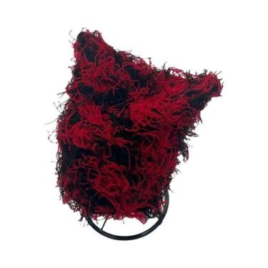 Imagem de Gorro Unissex De Inverno Estilo Hip Hop Com Orelhas De Gato Desgastada