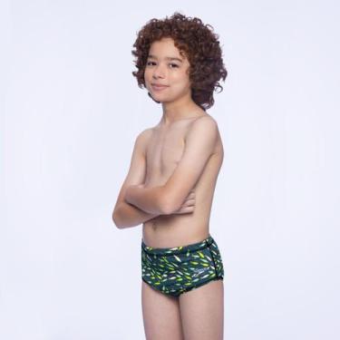 Imagem de Sunga Infantil Tradicional Fish - VERDE MUSGO 10 - Speedo, Verde, 10