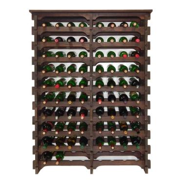 Imagem de Adega Vinho Madeira 96 Garrafas Tipo Mesa Cor Imbuia C08 Cevey Adegas E Artesanatos