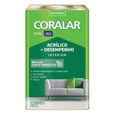 Imagem de Tinta Acrílica Coralar Desempenho 18L Cores, Branco
