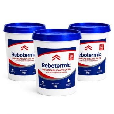 Imagem de Kit Impermeabilizante em Pó 3x 1kg Alta Performance Anti Infiltração U