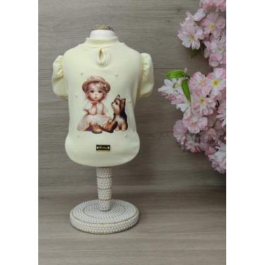 Imagem de Baby Look Vintage Amarelo Bebê para cachorro e gato - Dudog Vest, P