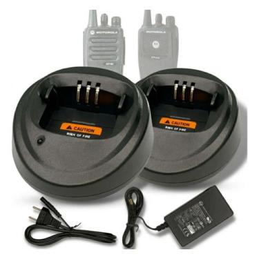 Imagem de Kit 2 Carregador Base + Fonte P/ Radio Ep450 Ep450s Dep450 - Genérico