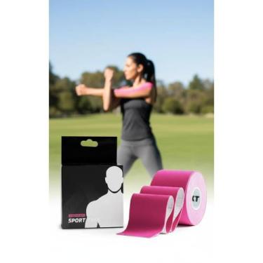 Imagem de Fita Kinesio Rosa 5m: Alívio Muscular & Suporte Esportivo - Congratula