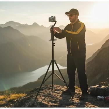 Imagem de Gimbal Tripé Profissional 2,10m 360 Inteligente Smartphone - ProGrip, 