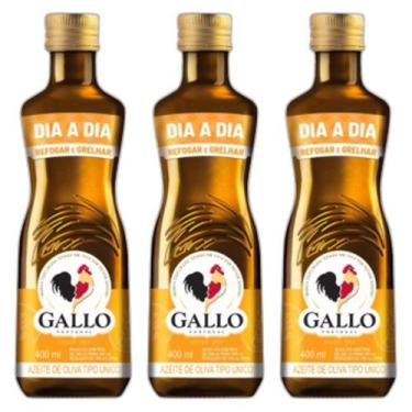 Imagem de Kit 03 Azeite Gallo Tipo Unico Vidro Dia A Dia 400ml