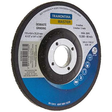 Imagem de Tramontina 42589004, Disco de Desbaste para Aço Inox 4.1/2, Produzido em Oxido de Alumínio, 13300 Rpm, 3 Telas
