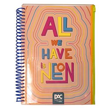 Imagem de Dac 3370 Caderno Universitário, Laranja, com 10 Matérias com Malote Zip - Color Bubble