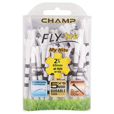 Imagem de Champ 86509 Zarma Flytee My Hite 6 cm, 30 unidades, camisetas de golfe, Listras brancas/pretas, 2 3/4"
