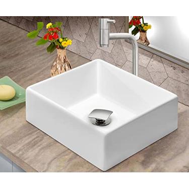 Imagem de Kit Cuba Tulipa Sobrepor com Torneira Inox e Valvula Click Branco