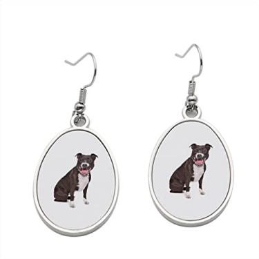 Imagem de Brinco Staffordshire bull terrier 2 – Brincos com pingente para meninas – Presente de festa de aniversário dos namorados
