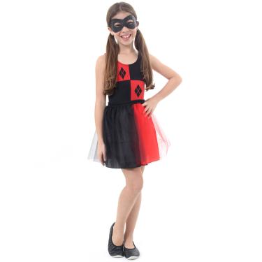 Imagem de Fantasia Infantil Arlequina Dress Up - SuperHero Girls  P