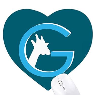 Imagem de Tapete de borracha para escritório com contorno de girafa de altura