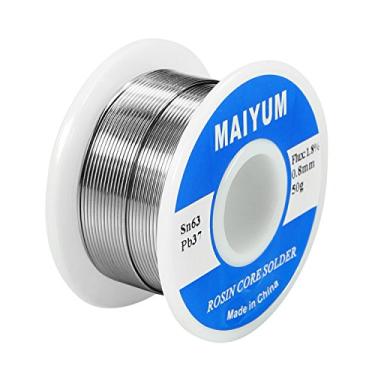 Imagem de (0.8mm 50g) - MAIYUM 63-37 Tin Lead Rosin core solder wire for electrical soldering (0.8mm 50g)