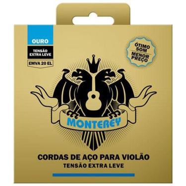 Imagem de Corda Monterey Ouro Para Violão Aço Emva20 El Extra Leve