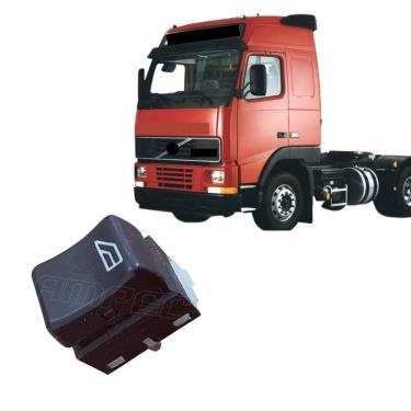 Imagem de Botão Interruptor Vidro Porta Dianteira Volvo Fh Fh12 Fm Nh