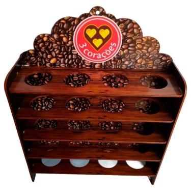 Imagem de Suporte Organizador Porta 20 Cápsulas 3 Corações Coffe Decor